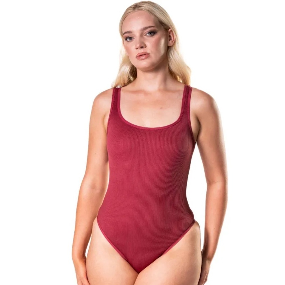 Nikibiki Ribbed Red Bodysuit